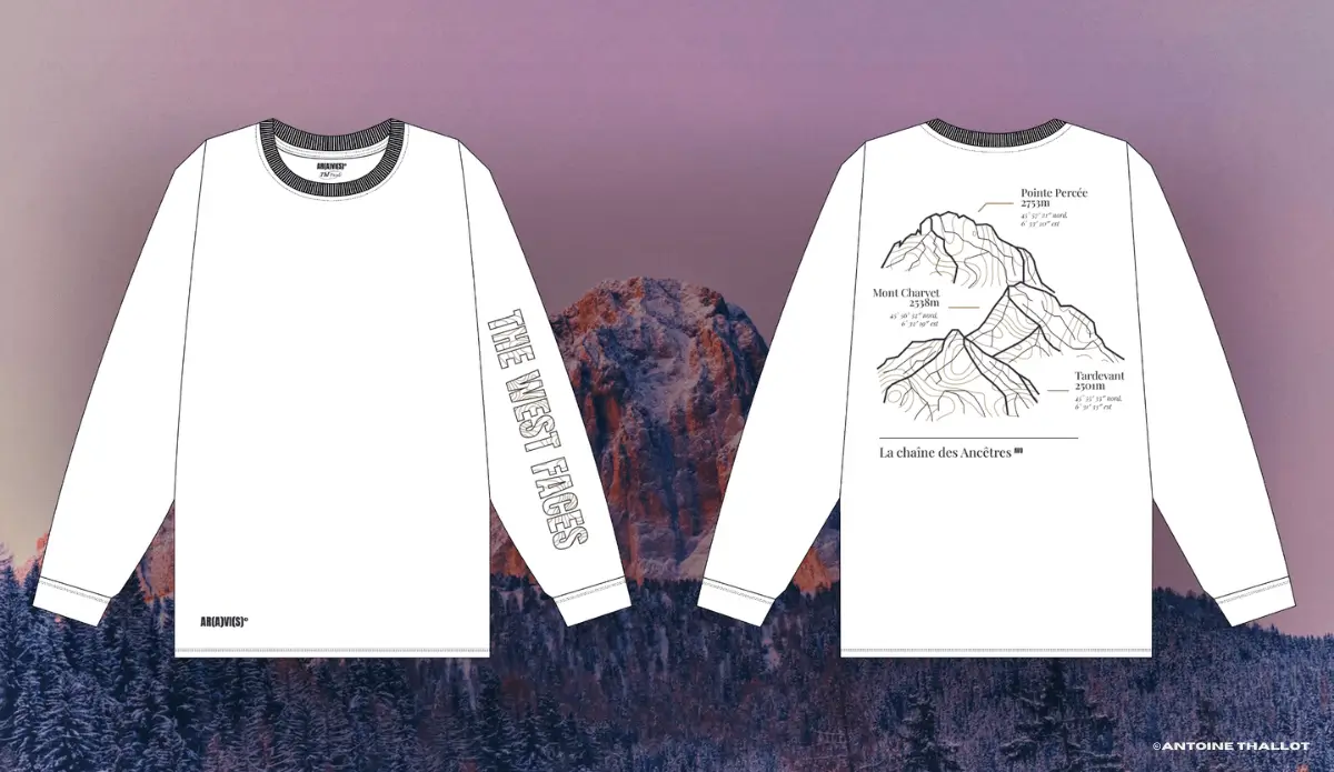 T-shirt manche longue de 3 sommets des Aravis - Antoine Thallot