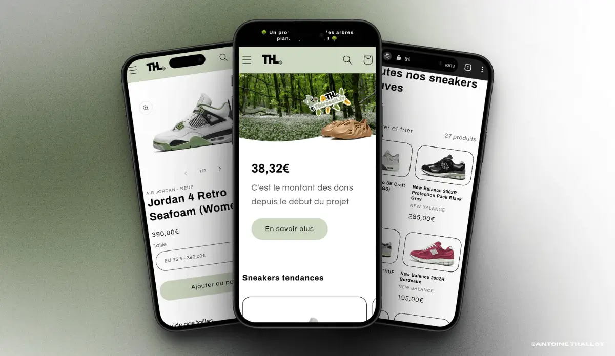 Site web THL Resell sur mobile