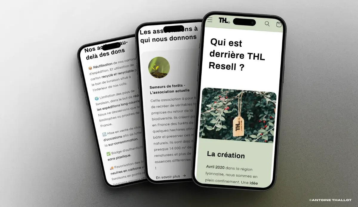 Présentation de la version mobile de THl Resell
