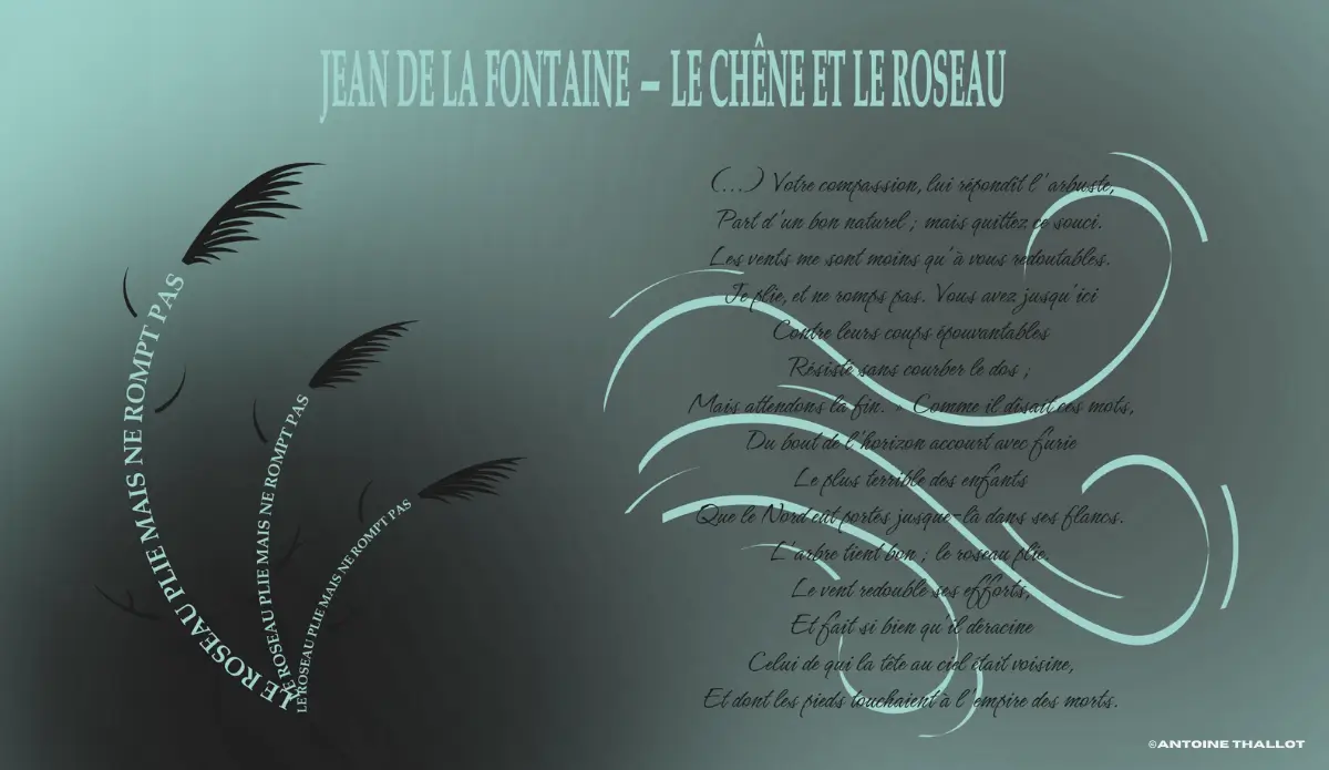 Fable de la Fontaine - Le chêne et le roseau - Antoine Thallot